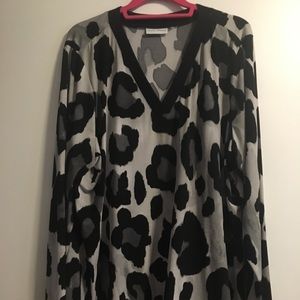 Susan Graver animal print hi low hem tunic.